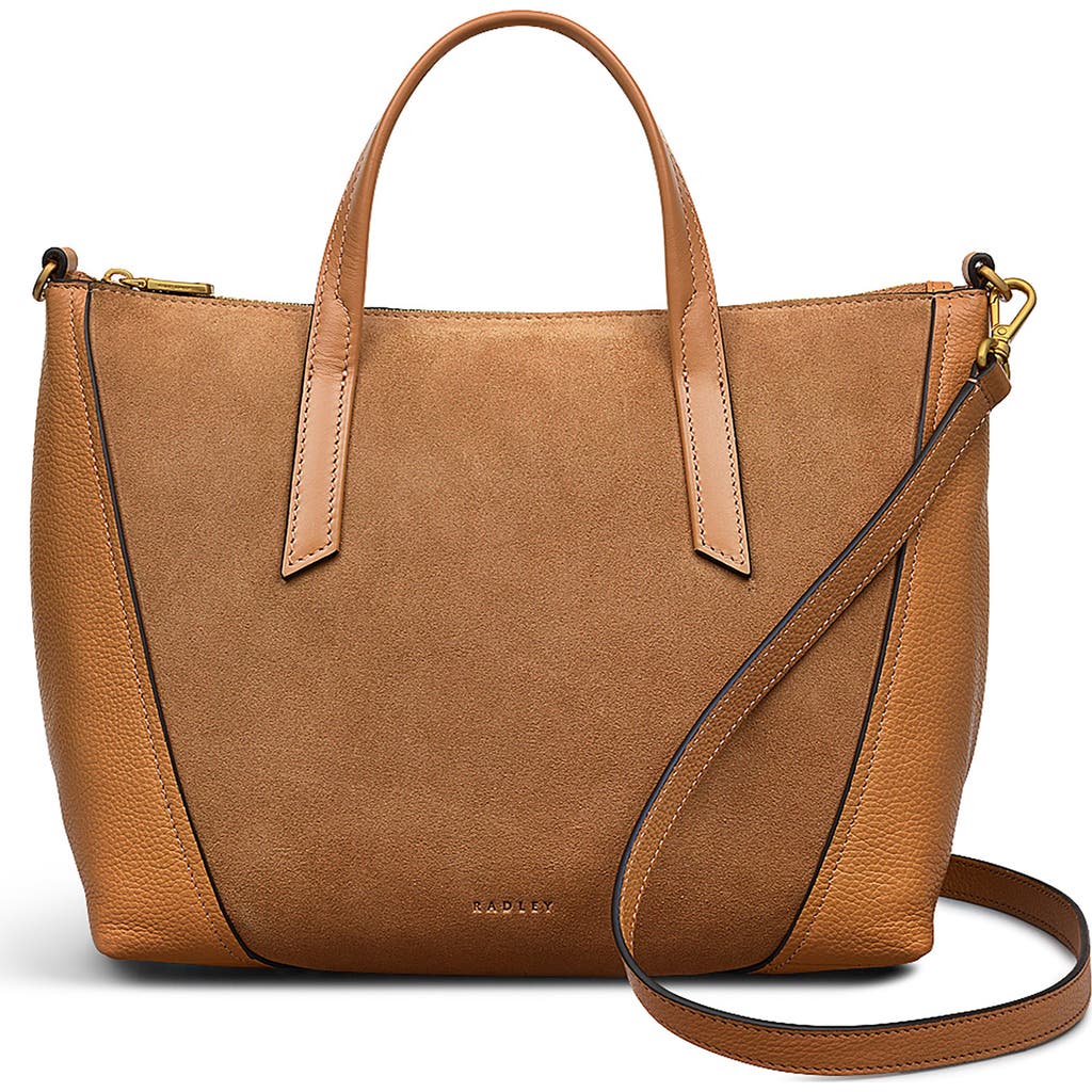 Radley Kendal Medium Zip Leather Satchel In Yellow