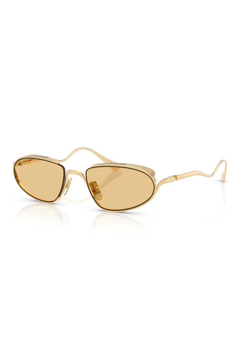 53mm Oval Sunglasses, Alternate, color, GOLD / LIGHT YELLOW