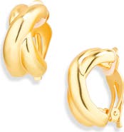 Karine Sultan Crisscross Clip-On Earrings