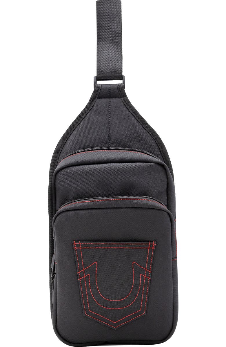 True Religion Scottie Sling Crossbody Bag, Main, color, Black