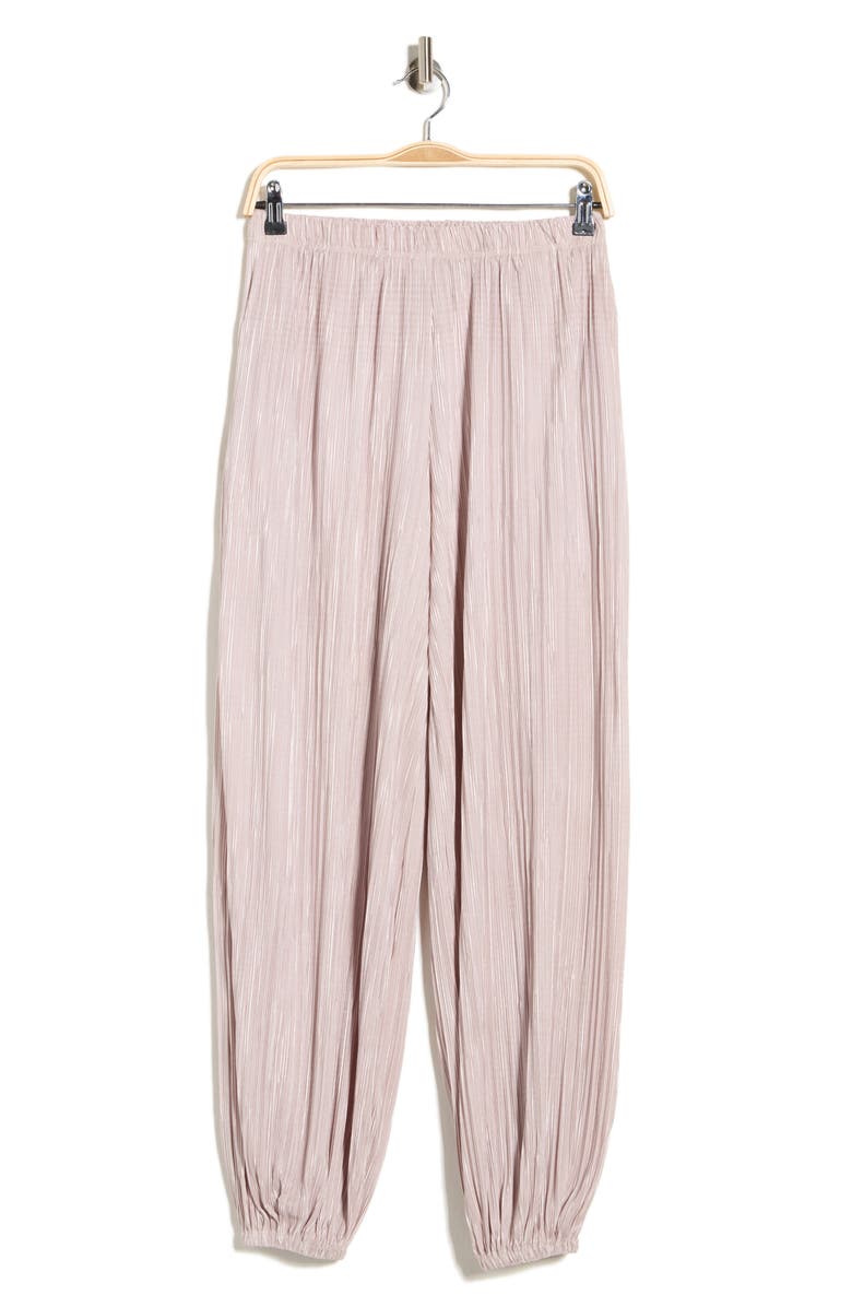 Renee C Plissé Joggers, Alternate, color, Beige