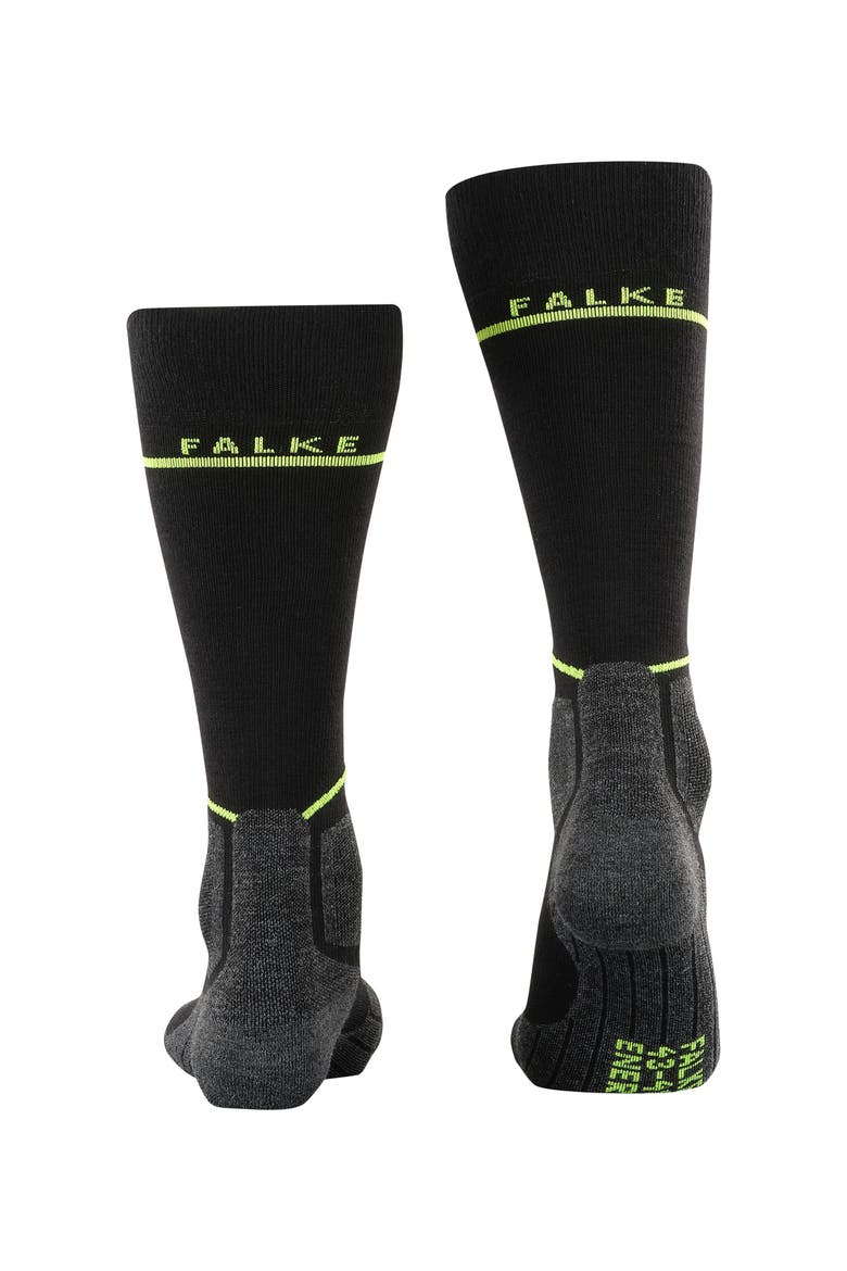 SK Compression Wool Ski Socks, Alternate, color, Black-Lightning, W2