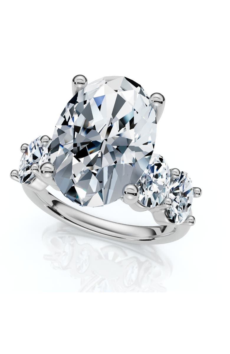 Bliss Diamond Certified 8.50Ct Oval Diamond Engagement Ring 14k Gold, Alternate, color, 14K White Gold