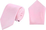 Trafalgar Sutton Solid Color Silk Necktie and Pocket Square Combo