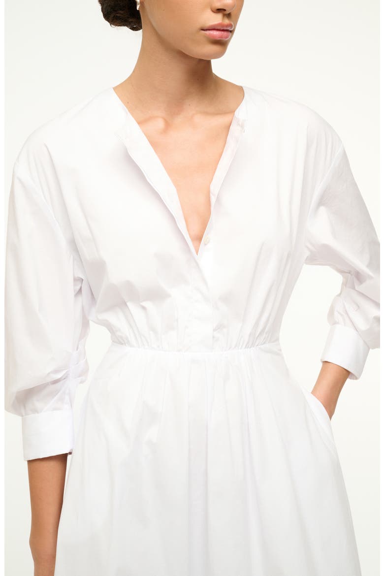 Cafu Long Sleeve A-Line Dress, Alternate, color, WHITE
