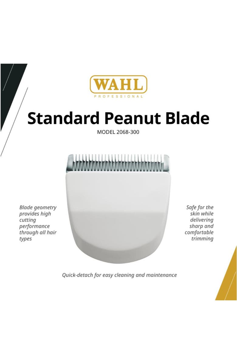Wahl Professional Peanut Clipper/Trimmer Snap-On Blade - Professional-Quality Blade for Peanuts, Alternate, color, White