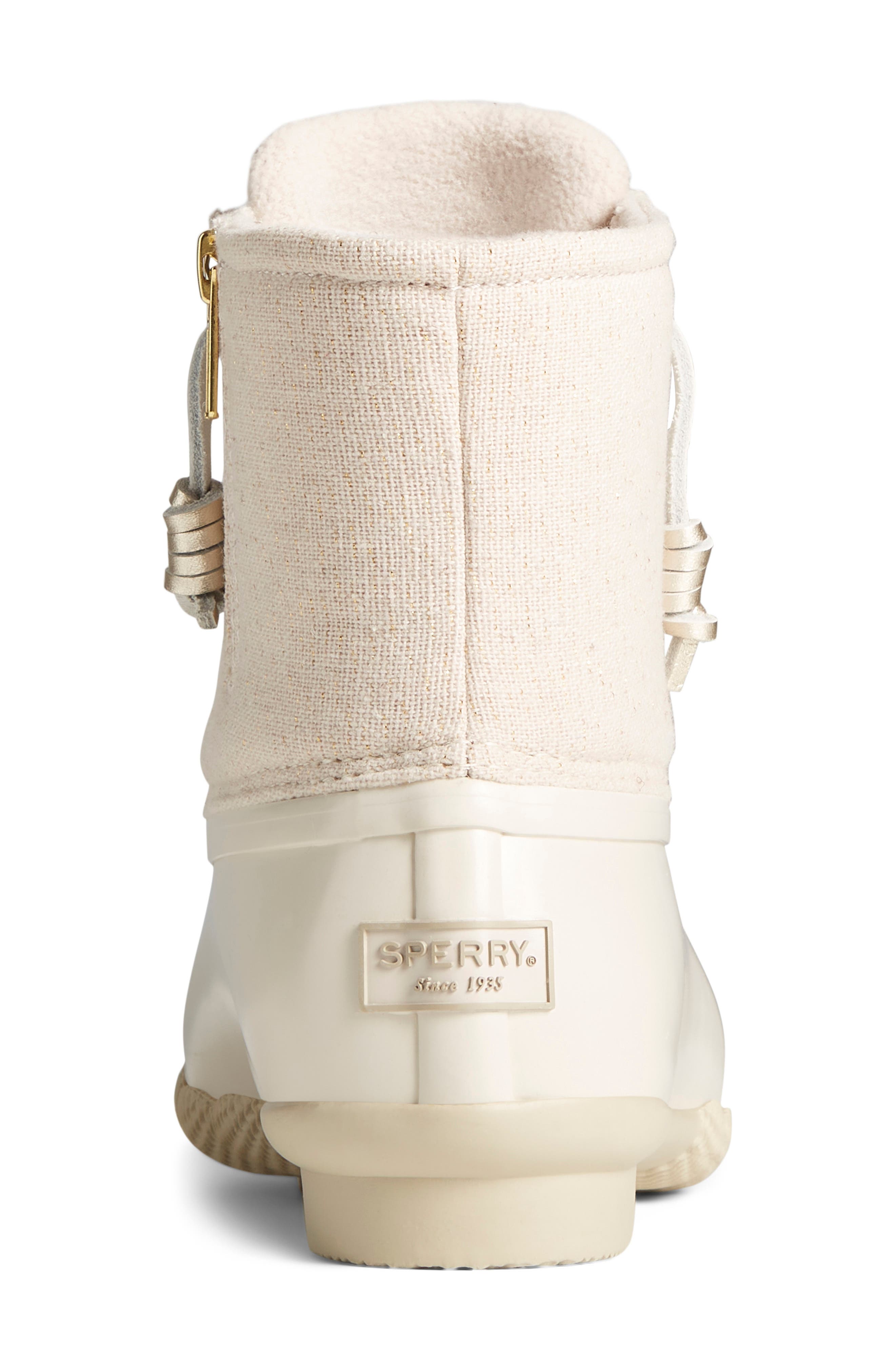 Sperry Saltwater Sparkle Water Resistant Duck Boot, Alternate, color, 