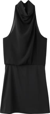 MANGO Tie Neck Minidress