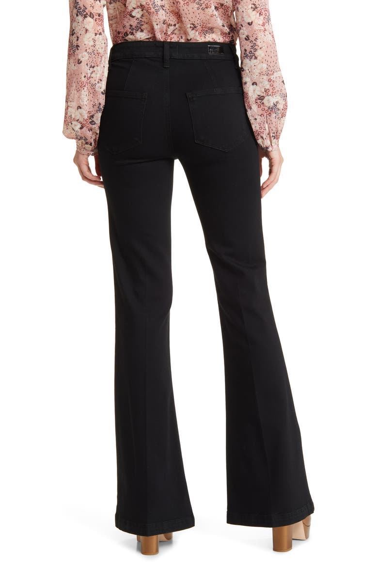 Genevieve High Waist Flare Jeans, Alternate, color, BLACK SHADOW
