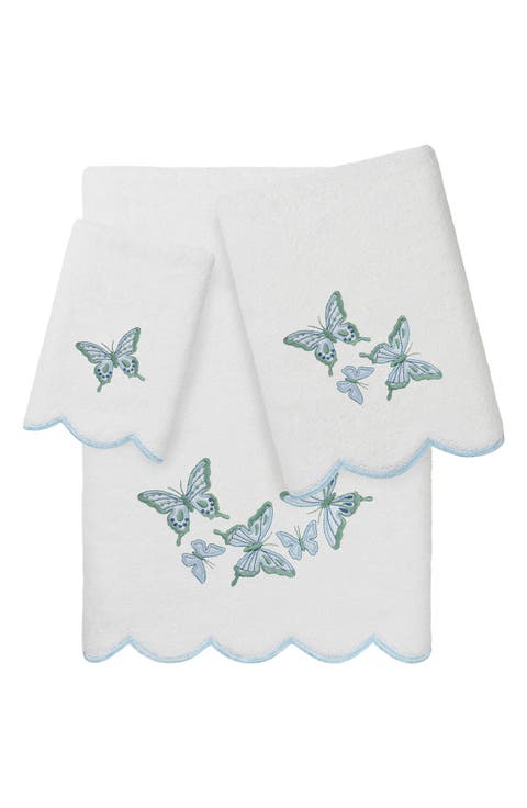 3-Piece Brittney Embroidered Turkish Cotton Towel Set