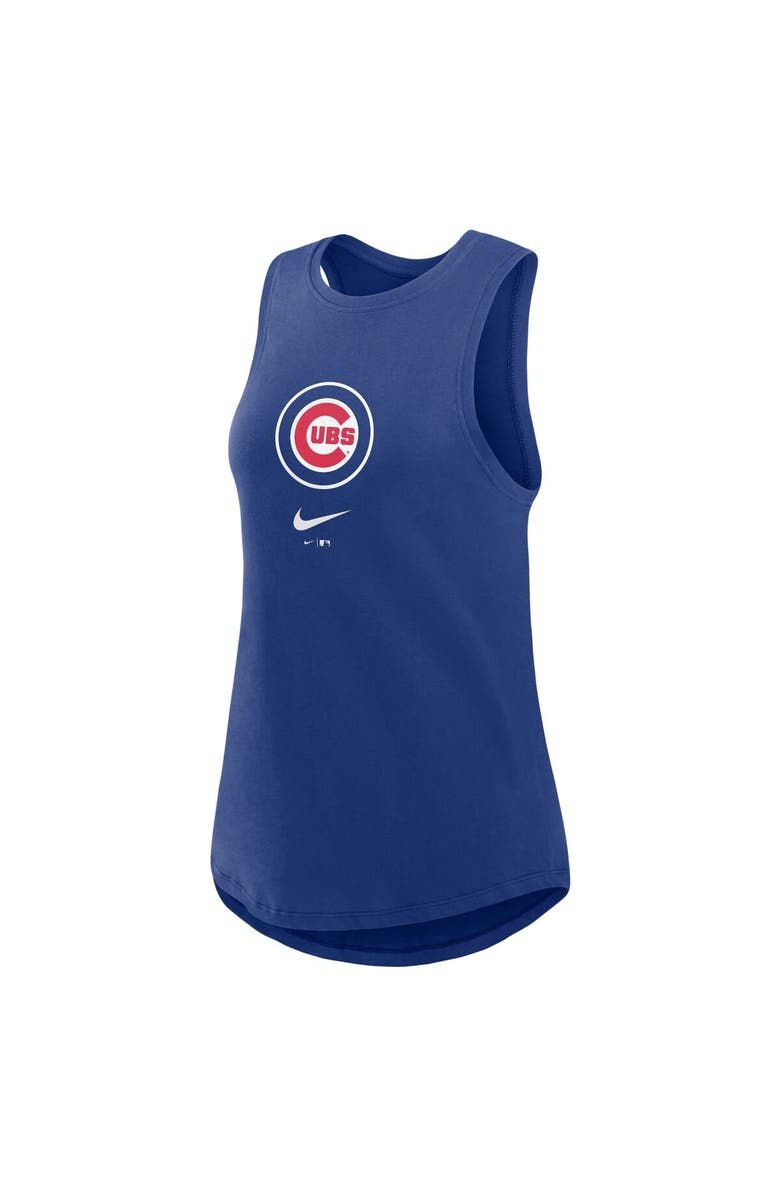 Nike Women's Nike Royal Chicago Cubs Legacy Icon High Neck Fashion Tank Top, Alternate, color, 