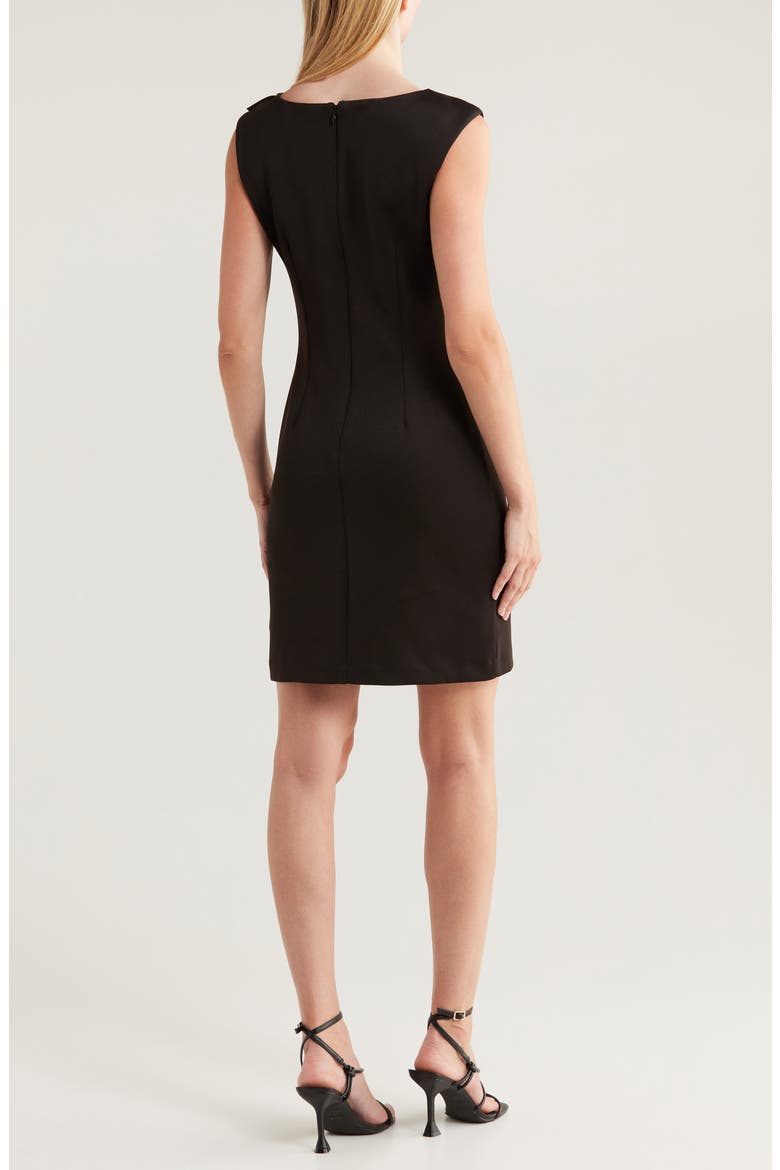 Floral Sleeveless Sheath Dress, Alternate, color, BLACK