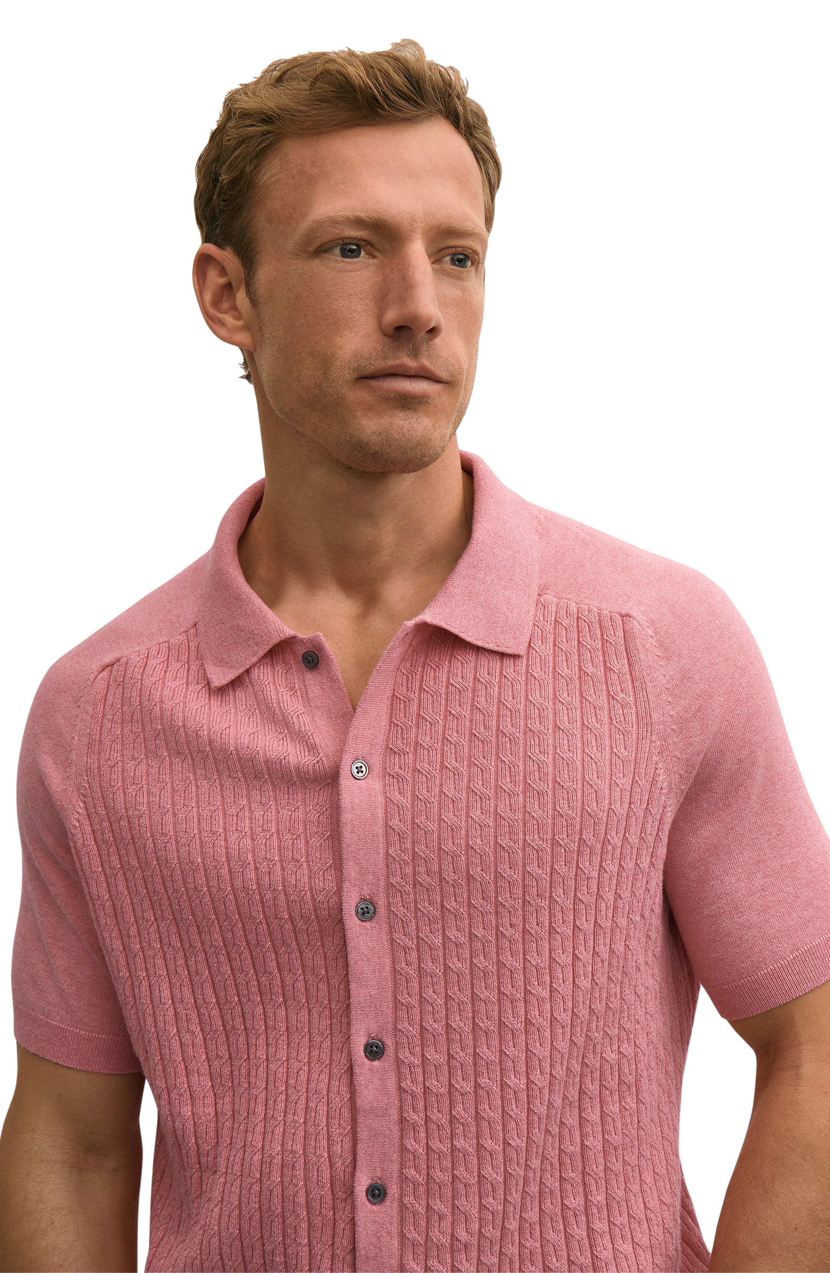 Cabled Full Button Cotton Cardigan - image 2