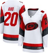FANATICS Women's Fanatics Sebastian Aho White Carolina Hurricanes Away Breakaway Jersey