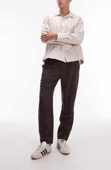 Topman Tapered Linen Blend Pants