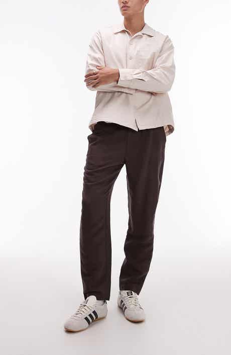 Topman Tapered Linen Blend Pants