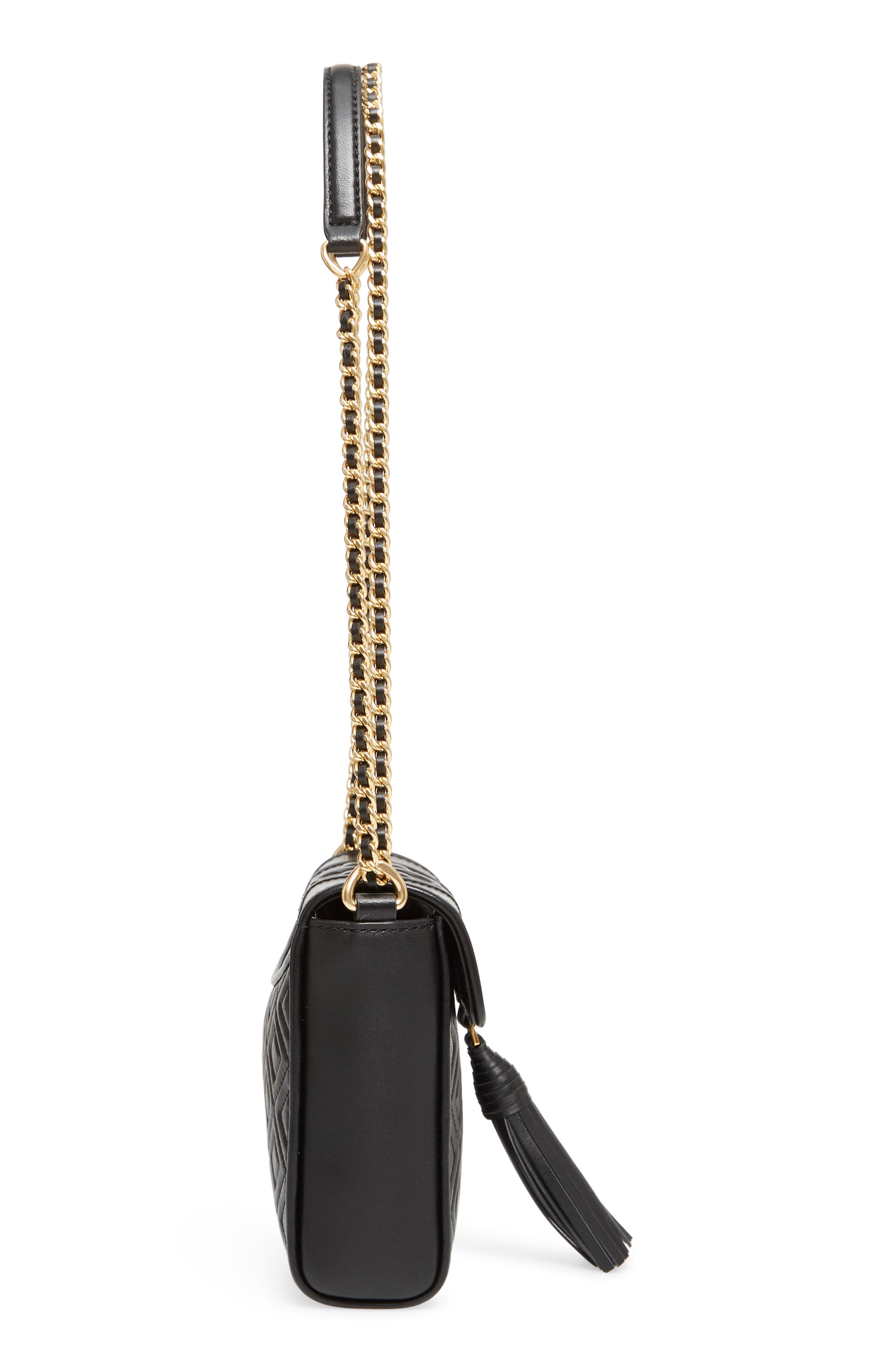 Tory Burch Fleming Quilted Leather Crossbody Bag, Alternate, color, 