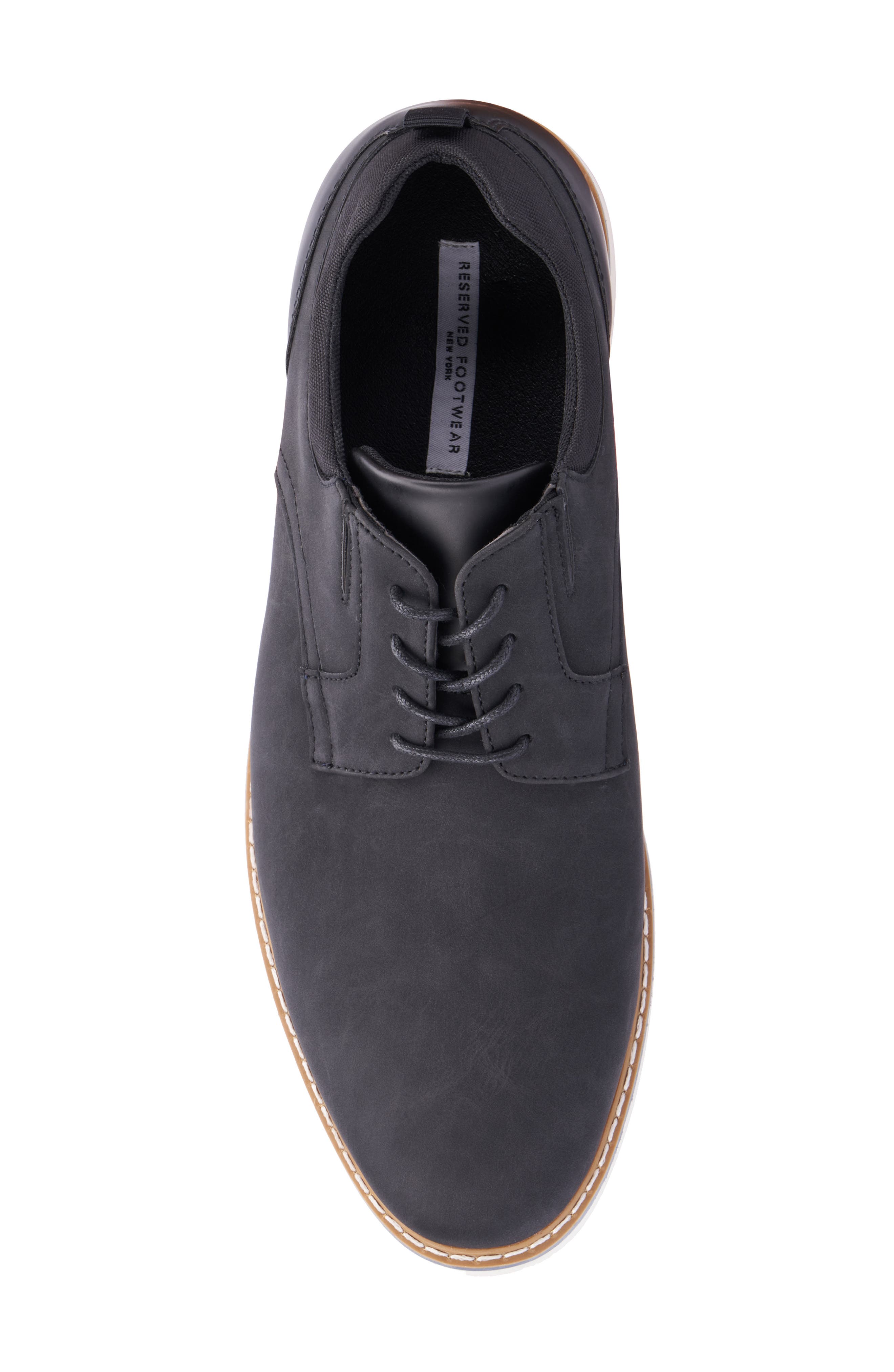 RESERVE FOOTWEAR Vertigo Faux Leather Derby, Alternate, color, Black