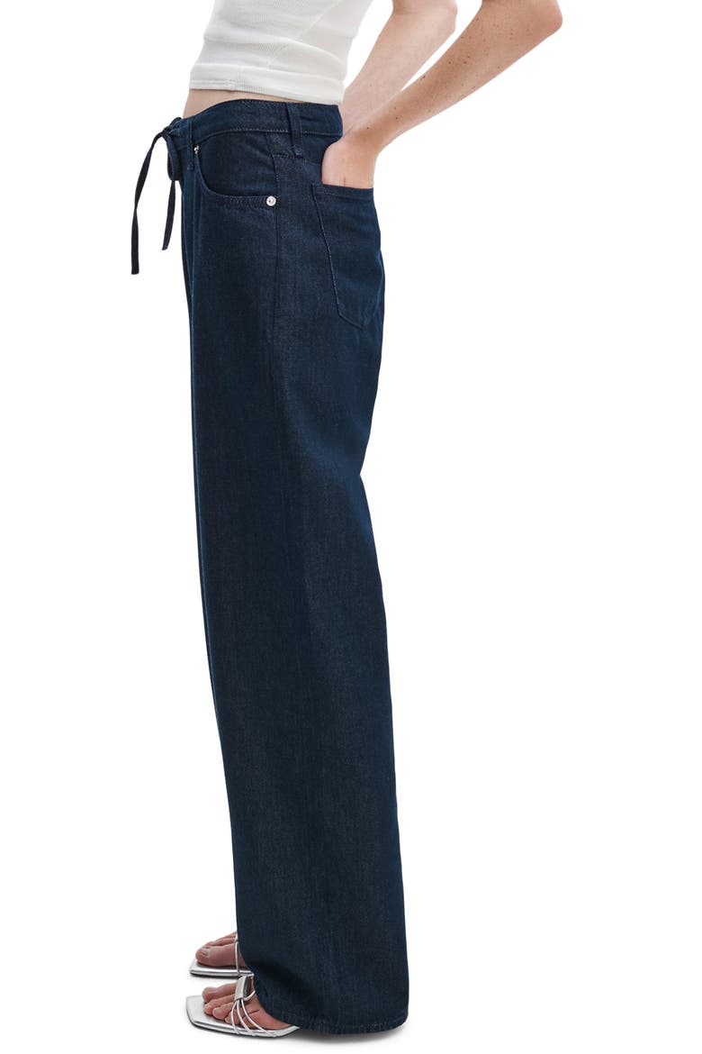 Featherweight Phoebe Drawstring Wide Leg Jeans, Alternate, color, DUSK RINSE