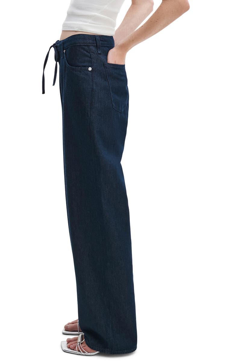rag & bone Featherweight Phoebe Drawstring Wide Leg Jeans, Alternate, color, Dusk Rinse