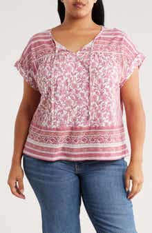 Lucky Brand Mix Print Top
