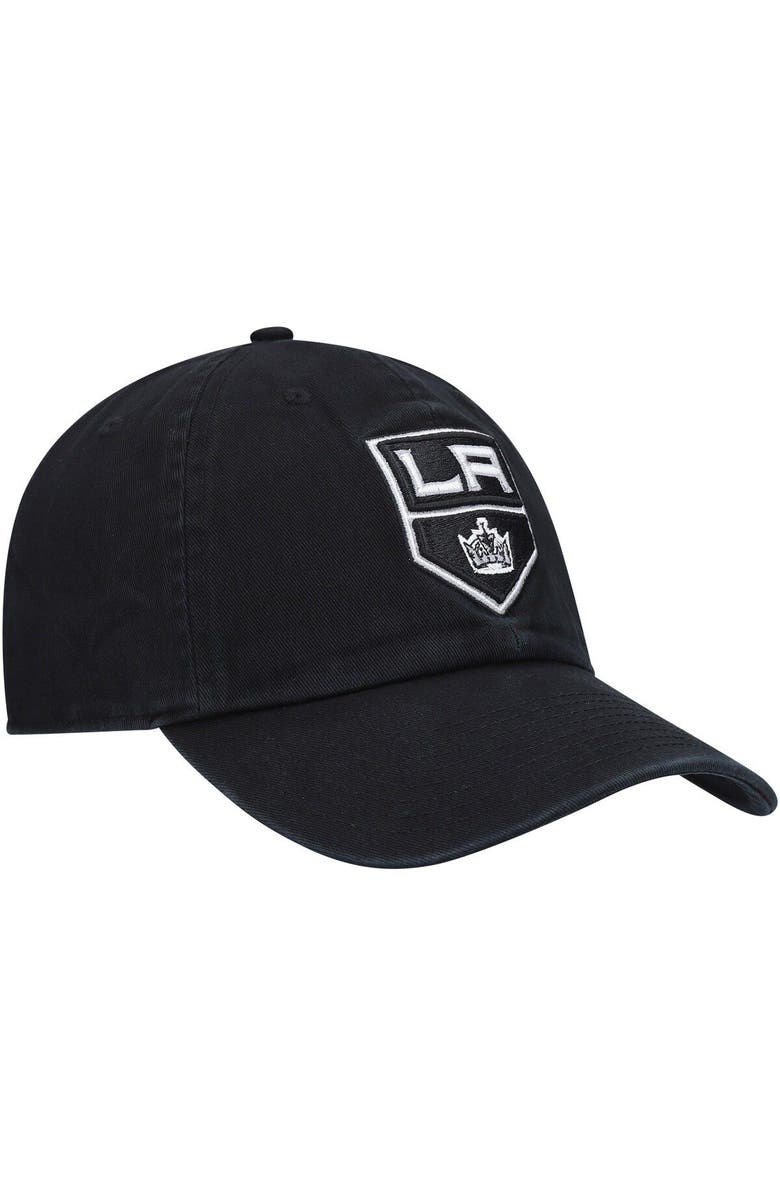 '47 Men's '47 Black Los Angeles Kings Logo Clean Up Adjustable Hat, Alternate, color,