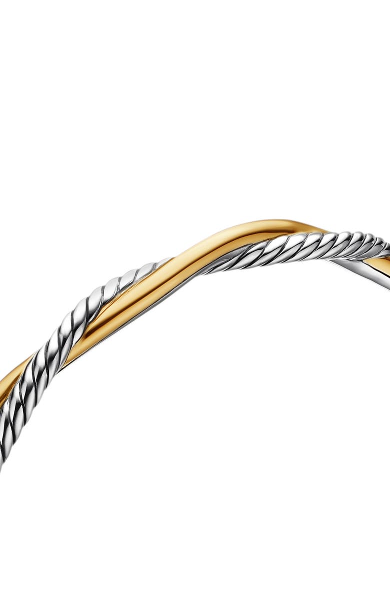 David Yurman Petite Infinity Bracelet in Sterling Silver with 14K Yellow Gold, Alternate, color, Sterling Silver Yellow Gold