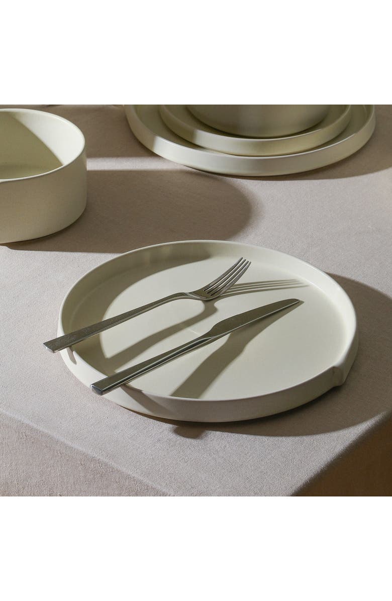 Stone Lain Bao Stoneware 4-Piece Dinner Plate Set, Alternate, color, Beige