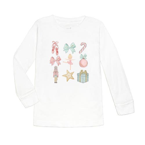 Sweet Wink Nutcracker Cutie Christmas Long Sleeve Shirt In White