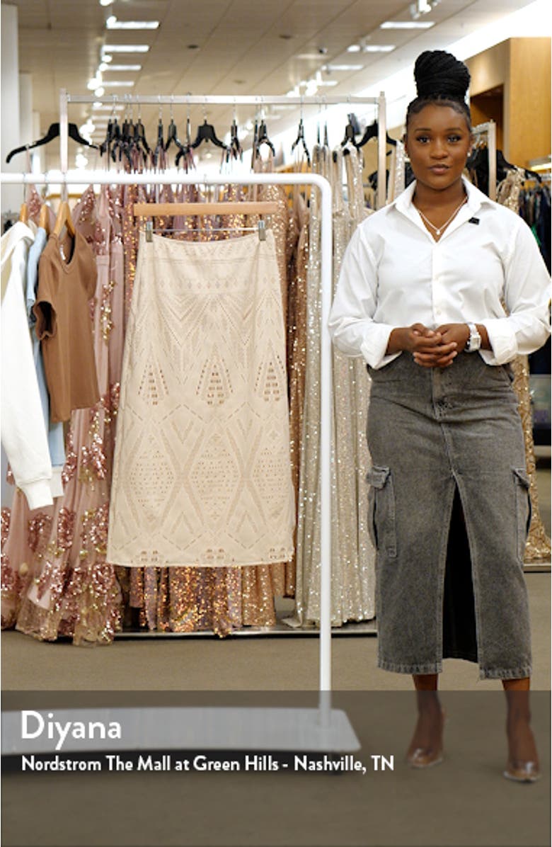 Harper Crochet Lace Cover-Up Midi Skirt, sales video thumbnail