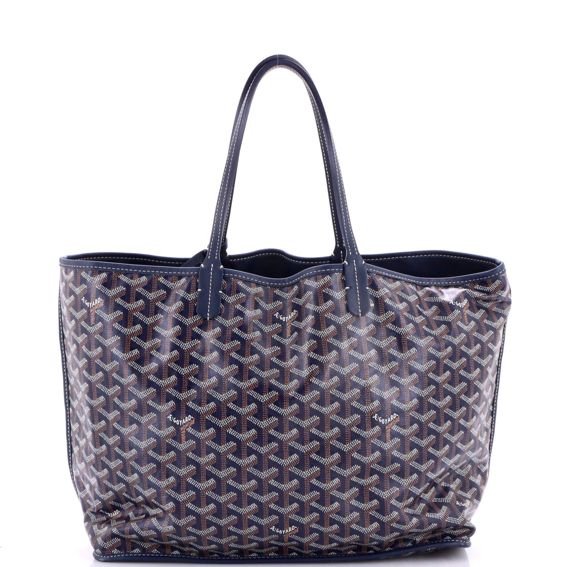Pre-Owned Goyard Anjou Reversible Tote Coated Canvas PM, Main, color, Blue