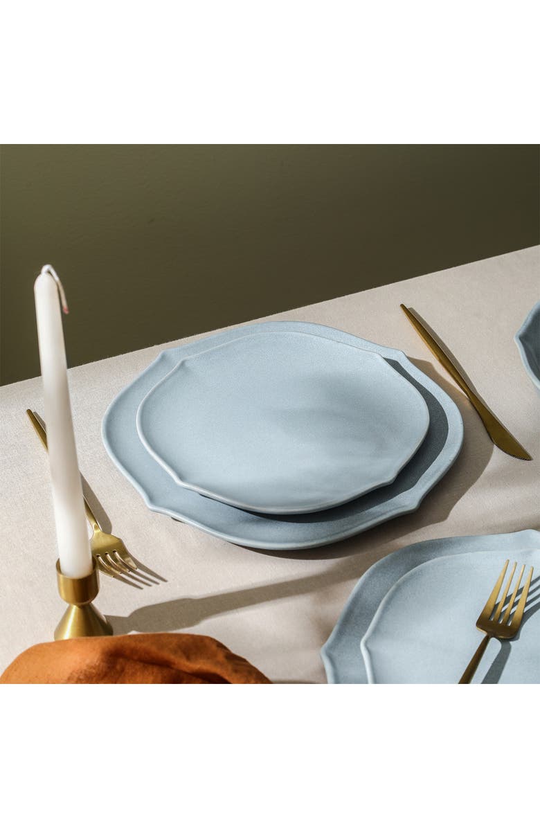 Stone Lain Baskerville Stoneware 12-Piece Dinnerware Set, Alternate, color, Light Blue