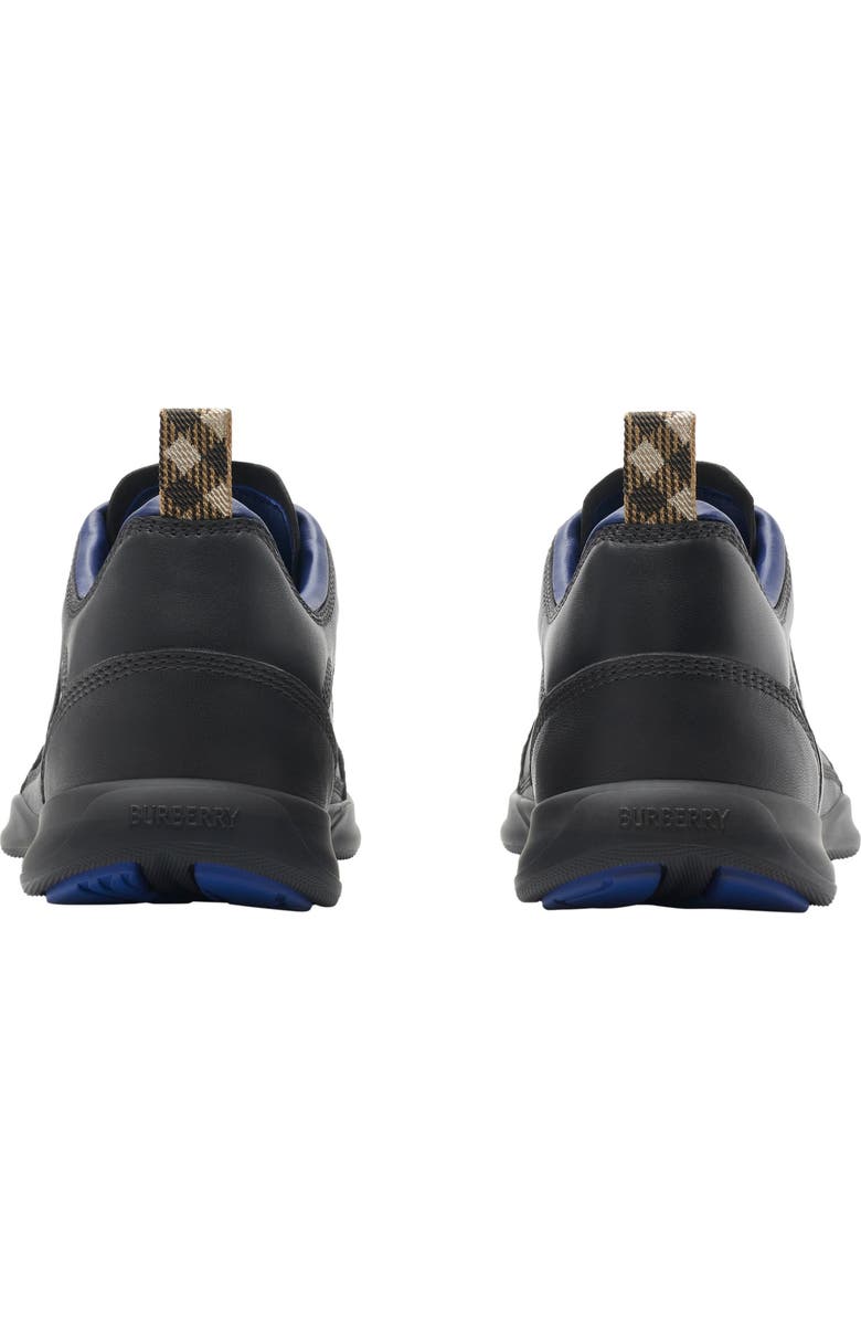 Burberry Leather Matrix Sneakers, Alternate, color, Black