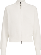 Brunello Cucinelli Cotton English rib cardigan with shiny zipper pull