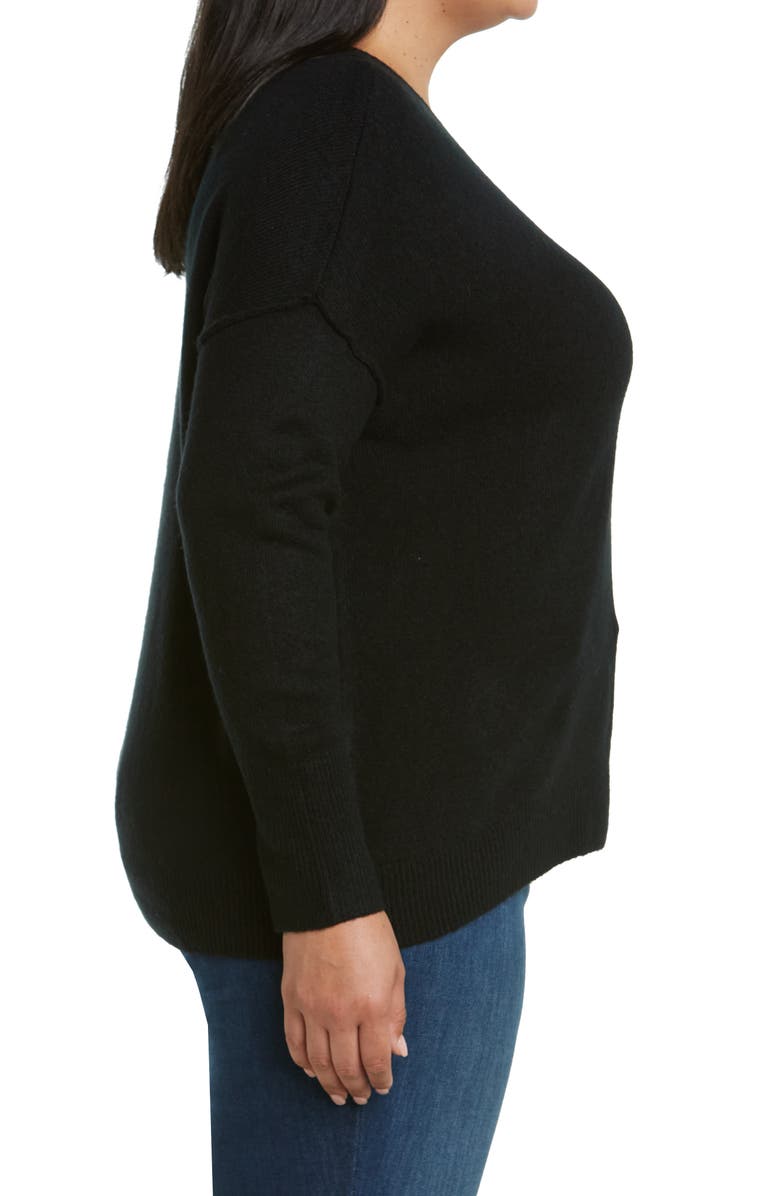 Vince Camuto Crewneck Sweater, Alternate, color, Rich Black