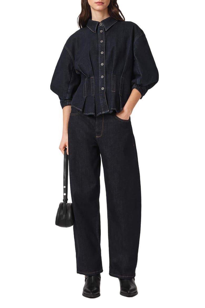 Nancy Denim Shirt, Alternate, color, RINSE WASH INDIGO