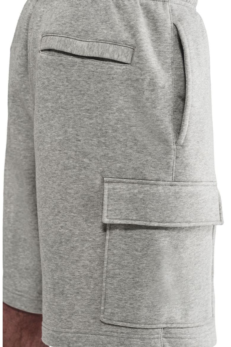 Brushed Fleece Cargo Shorts, Alternate, color, DARK GREY HEATHER/ LIGHT GREY