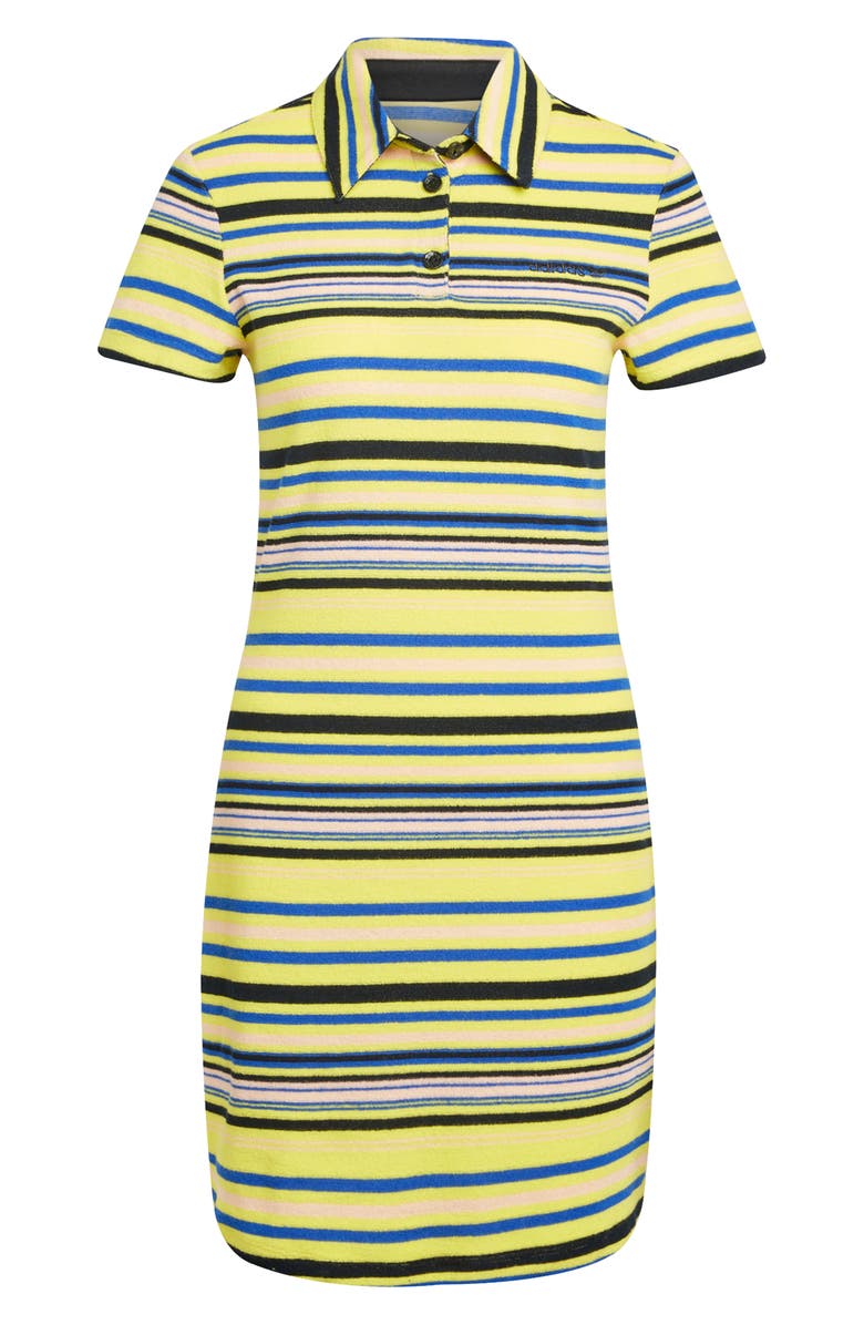 adidas Originals Stripe Terry Cloth Dress, Alternate, color, 
