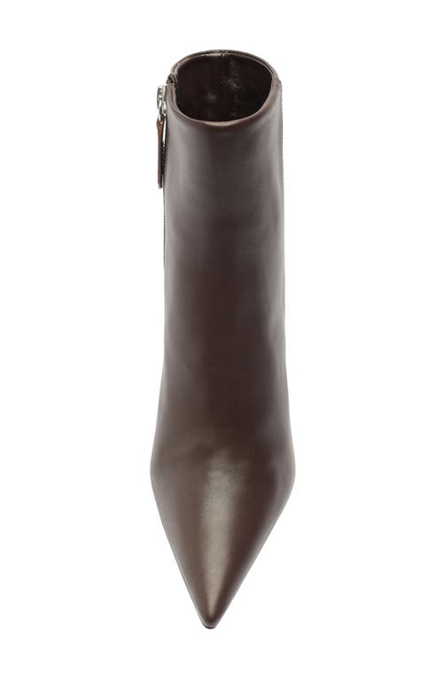 Shop Schutz Mikki Casual Pointed Toe Genuine Calf Hair Bootie In Brown