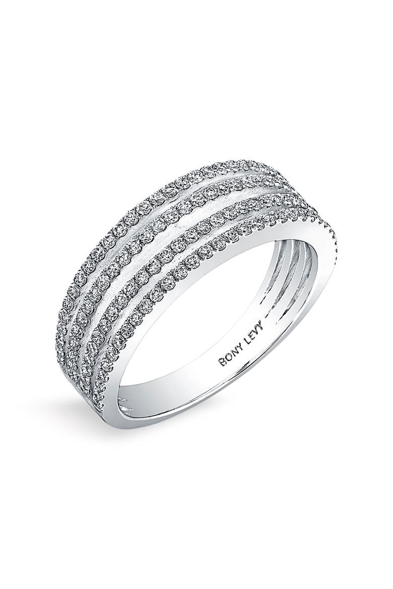 'Split' Diamond Ring (Nordstrom Exclusive), Main, color, WHITE GOLD