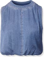 rag & bone rb Miramar Satin Mica Sleeveless Crop Bubble Top