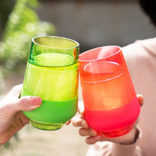 Host Wine Freeze Xl Cooling Cup Set Of 4 In Assorted Vivid Colors