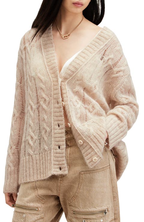 Regan Open Stitch Mohair & Wool Blend Longline Cardigan