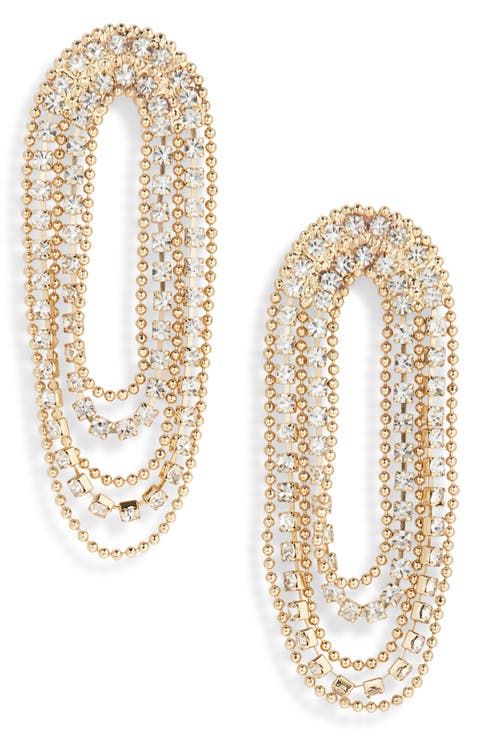 Crystal ChainFringe Earrings