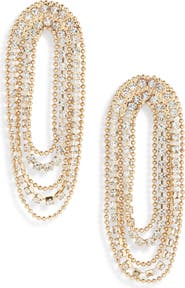 NORDSTROM RACK Crystal ChainFringe Earrings