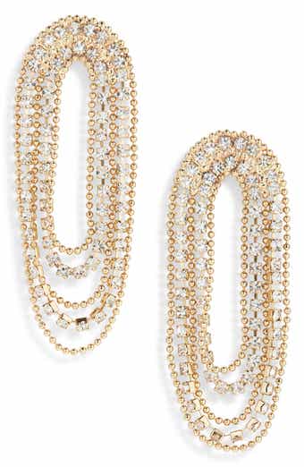Crystal ChainFringe Earrings