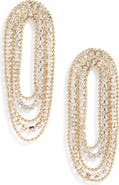NORDSTROM RACK Crystal ChainFringe Earrings