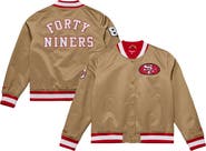 Mitchell & Ness Women's Mitchell & Ness Gold San Francisco 49ers 80th Anniversary Satin Full-Snap Jacket