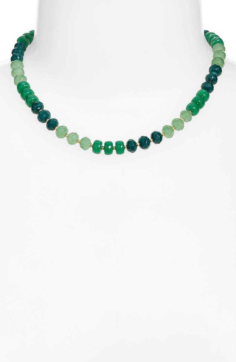 Nordstrom Color Pop Beaded Necklace, Alternate, color, Green Multi- Gold