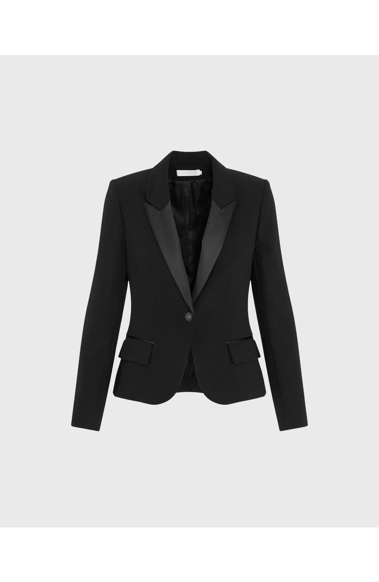 Anne Fontaine Smart Tuxedo Jacket, Main, color, Black